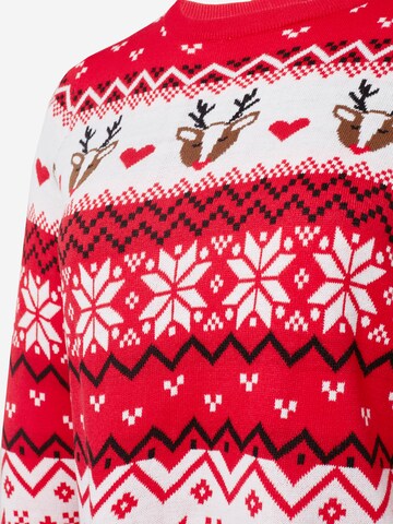 Pullover 'Xmas' di ONLY Carmakoma in rosso