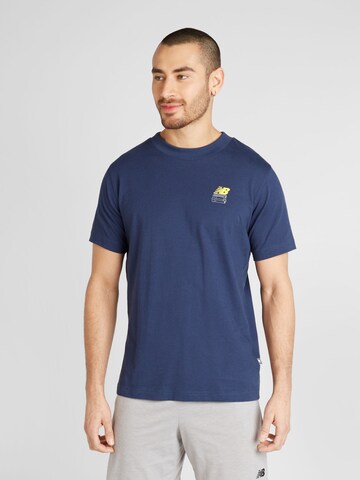 T-Shirt new balance en bleu : devant