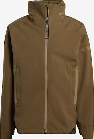 adidas TerrexOutdoor jakna - smeđa boja: prednji dio