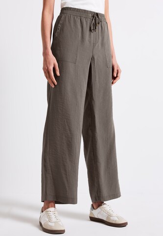 STREET ONE Wide Leg Hose in Braun: Vorderseite