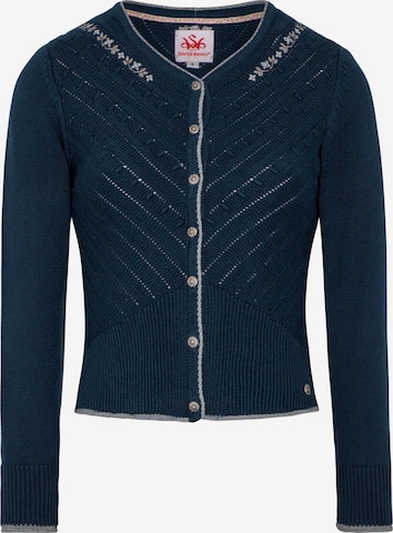 SPIETH & WENSKY Knit Cardigan 'Abby' in Blue: front