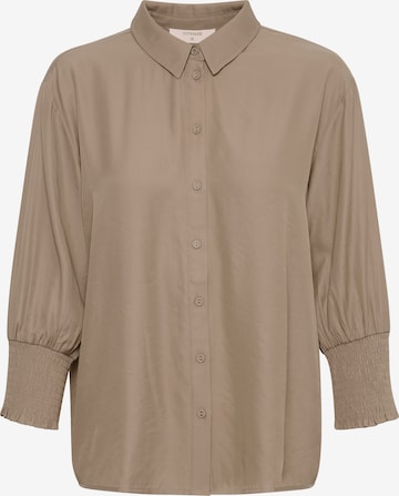 Cream Blouse 'Nola' in Brown: front