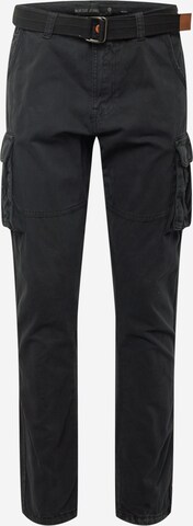 INDICODE JEANS Cargo Pants 'William' in Black: front