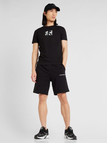 Calvin Klein Jeans Loosefit Hose 'INSTITUTIONAL' in Schwarz