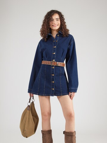 Rochie tip bluză 'Corinna' de la ABOUT YOU pe albastru: față