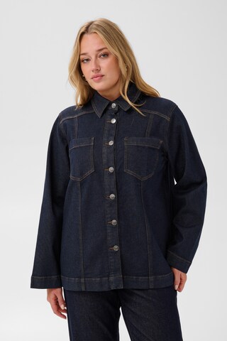 KAFFE CURVE Bluse 'Allie' in Blau: Vorderseite