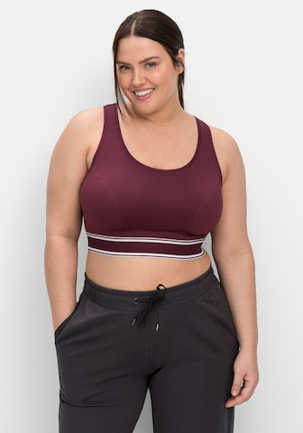 SHEEGO Bralette Sports Bra in Purple: front