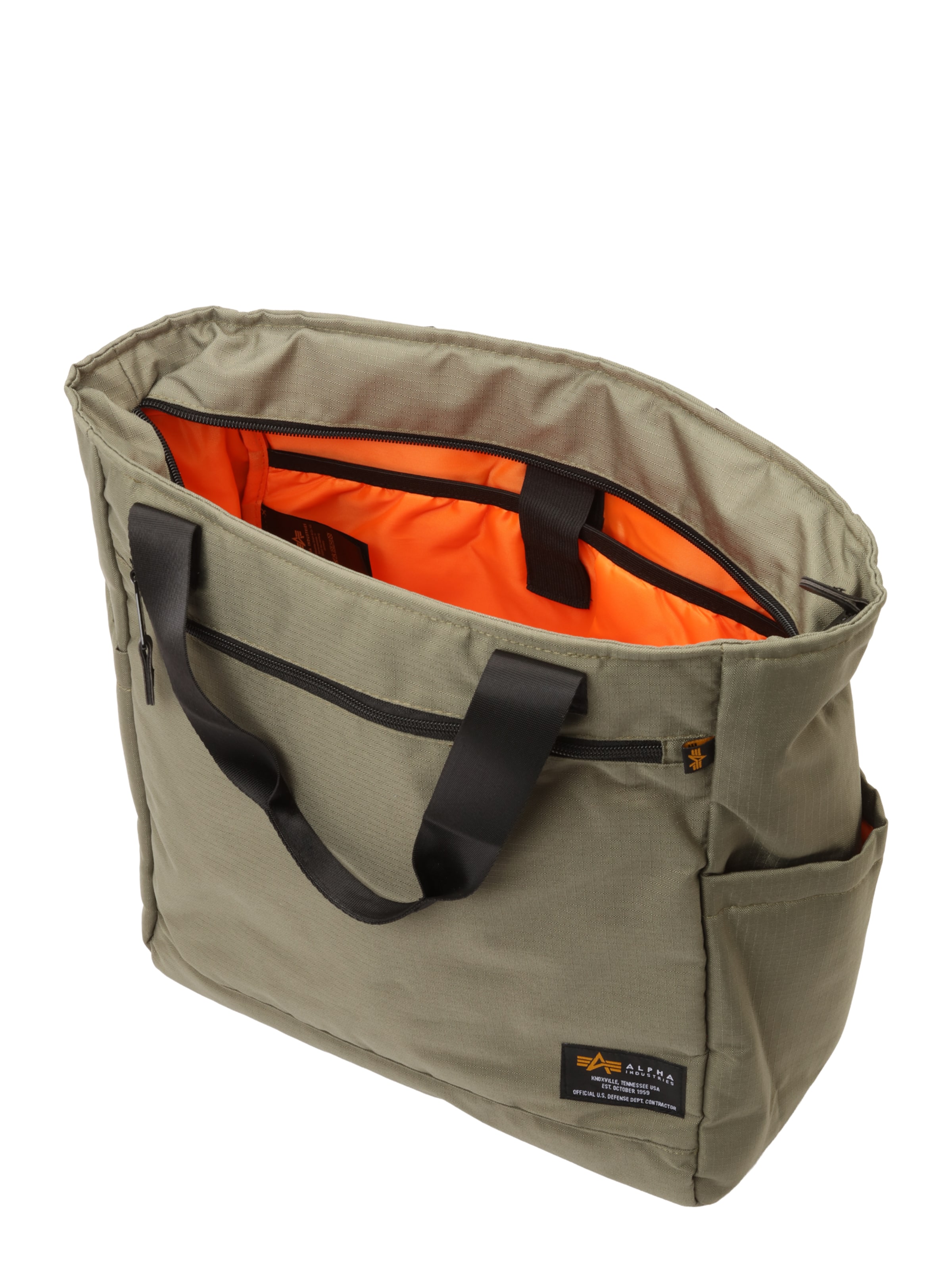 ALPHA INDUSTRIES Shopper táska - zöld: felül