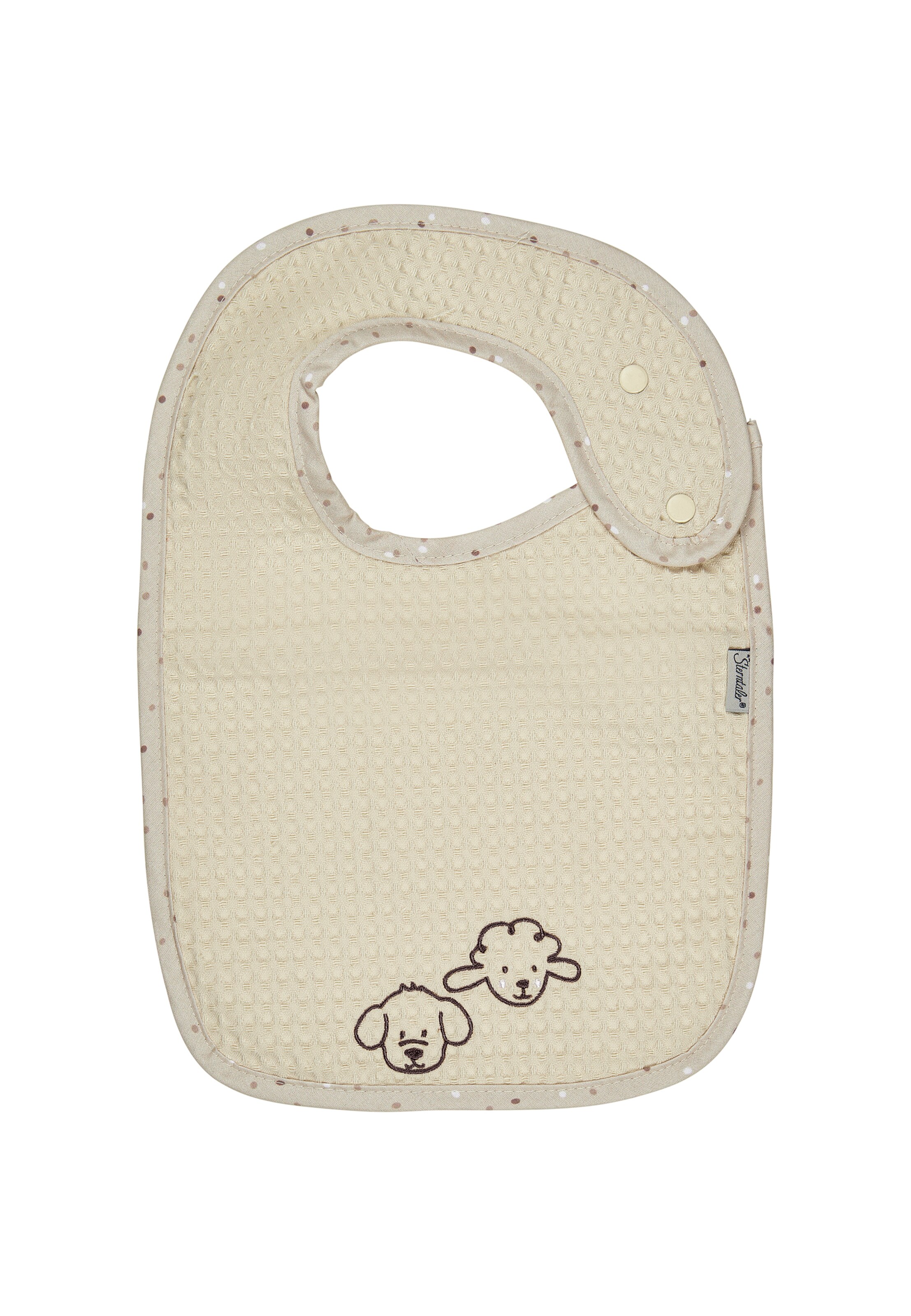 STERNTALER Latz 'BAUERNHOF' in Beige: Vorderseite