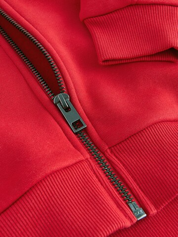 Next - Sudadera con cremallera en rojo