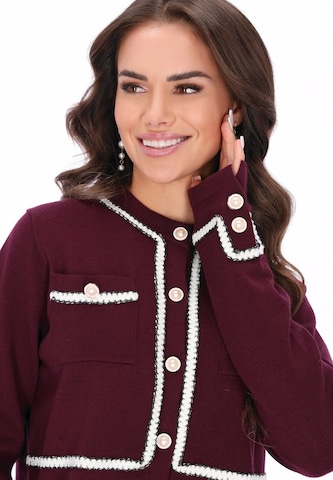 faina Knit cardigan in Red