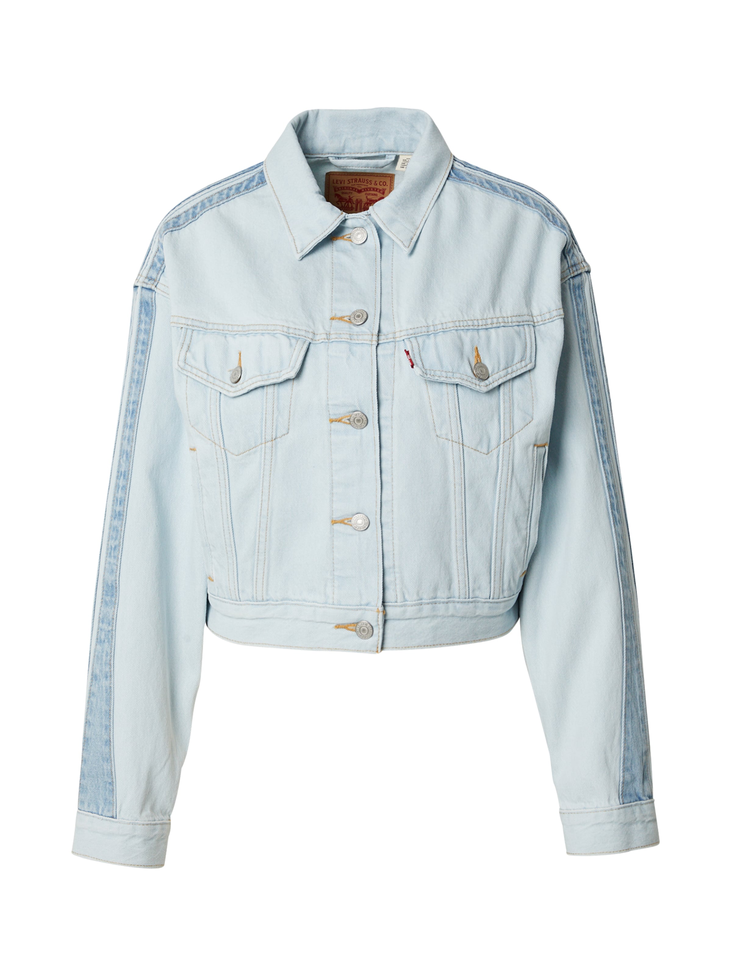 LEVI'S ® Демисезонная куртка 'Shrunken 90's Stripe Trucker Jacket' в Светло-синий, Обзор товара