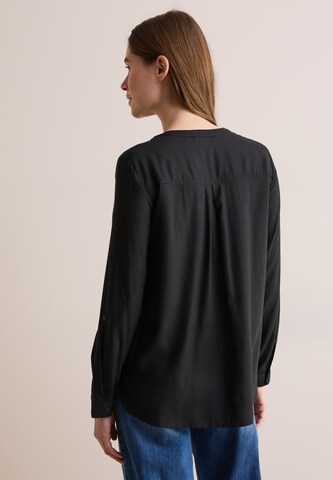 CECIL Bluse in Unifarbe in Schwarz