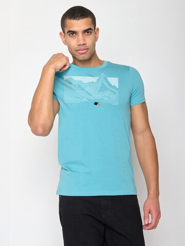 Maglietta 'Nature Valley' di GREENBOMB in blu: frontale