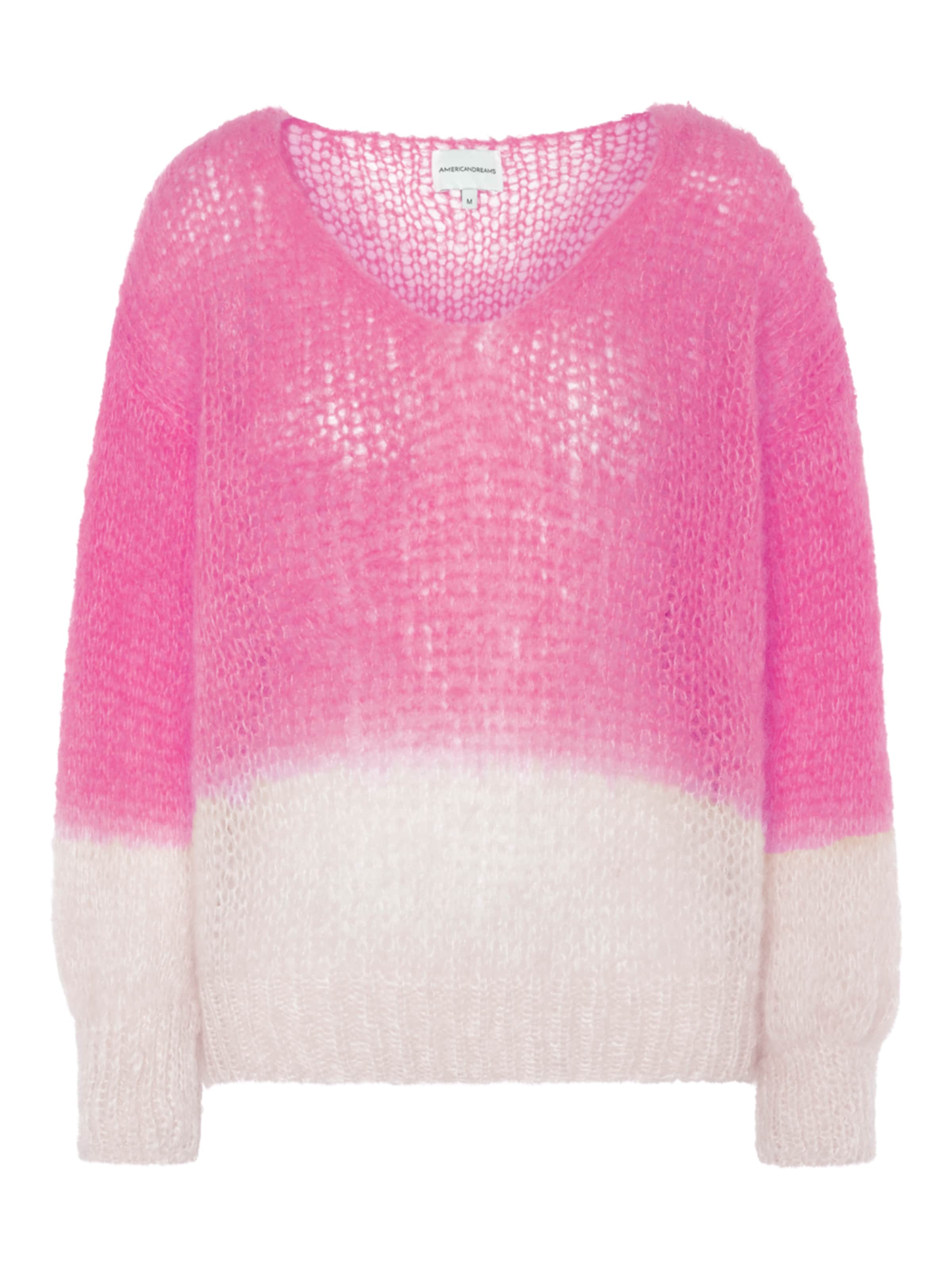 americandreams Oversizepullover 'Milana 2-Colored'‌‌‌‌‌ in Pink: Vorderseite