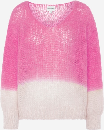 americandreams Oversizepullover 'Milana 2-Colored' in Pink: Vorderseite