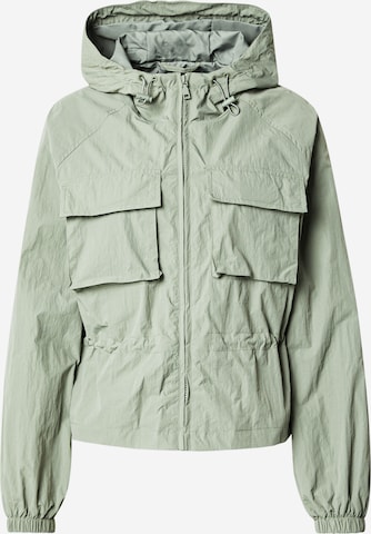 Monki Демисезонная куртка в Зеленый: спереди
