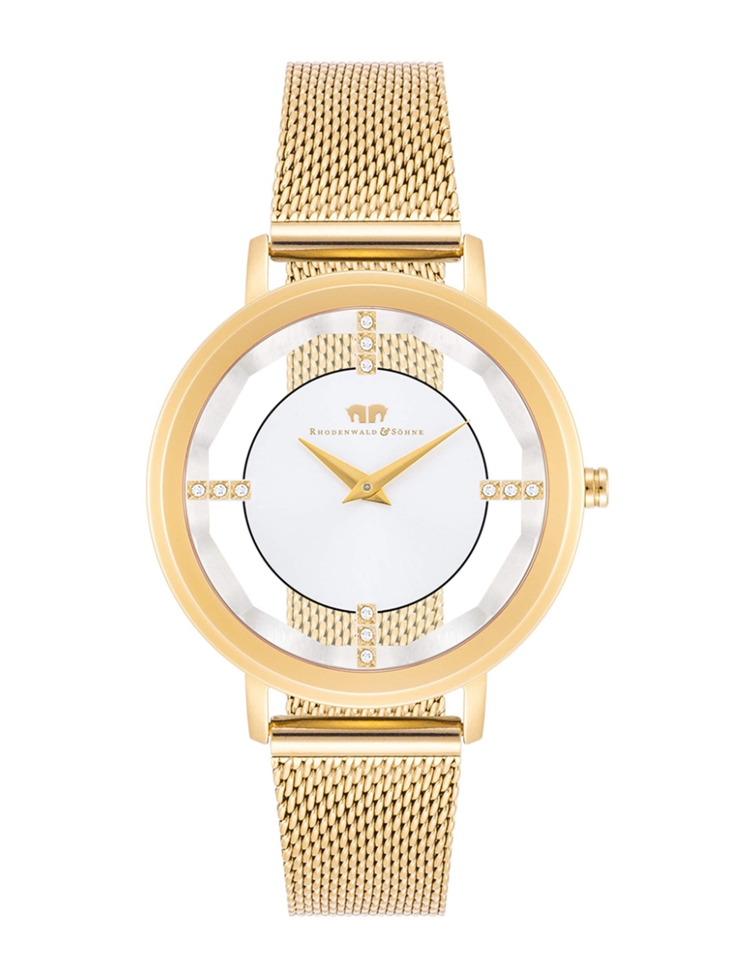 Rhodenwald & Söhne Analoguhr in Gold: Vorderseite
