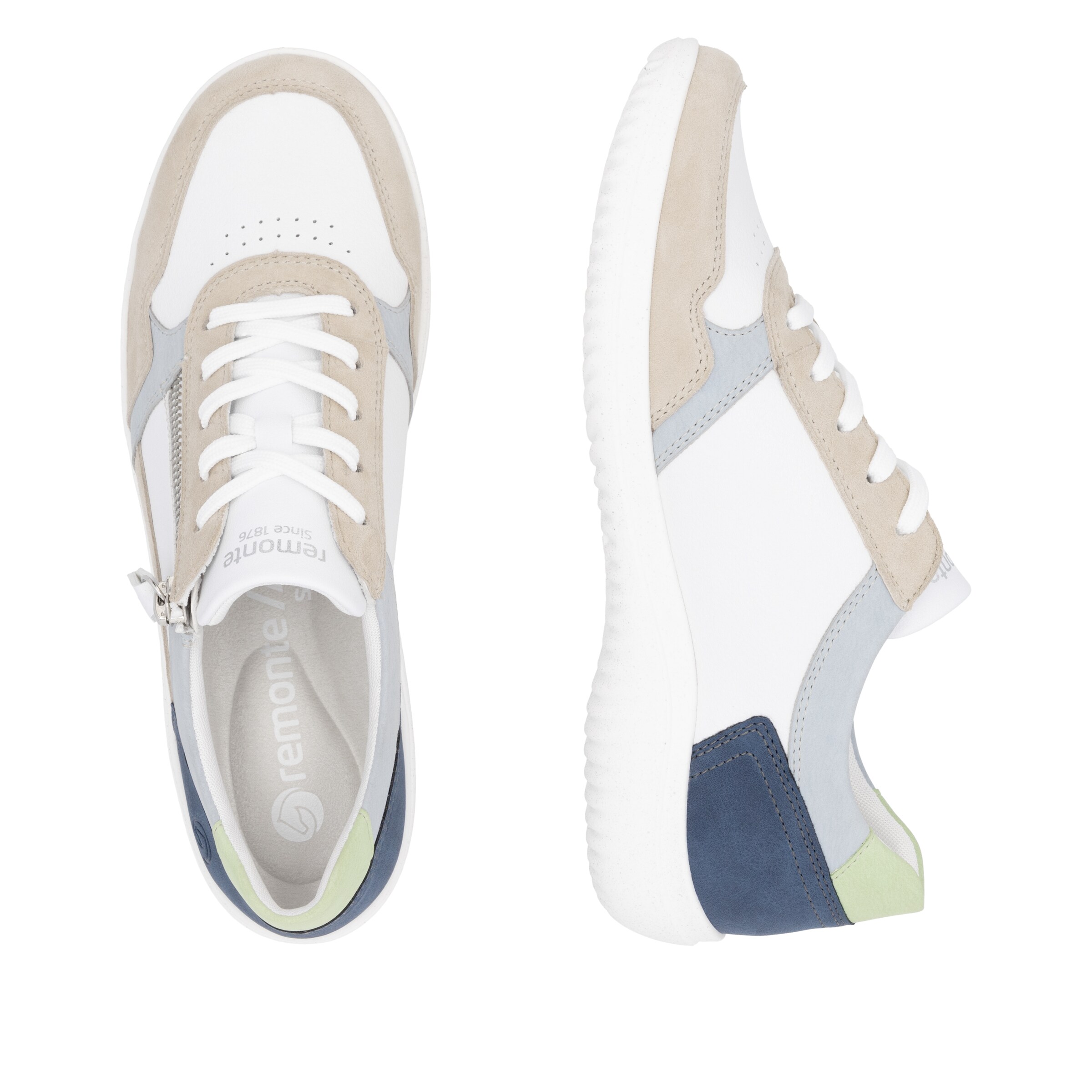 Chaussure à lacets 'D1E06' REMONTE en blanc