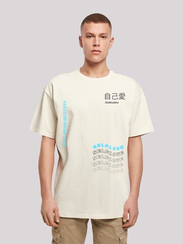 F4NT4STIC Shirt 'Self Love' in Beige: voorkant