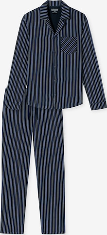 SCHIESSER Long Pajamas ' Selected Premium ' in Blue: front