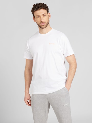 T-Shirt fonctionnel 'Explorers Canyon' COLUMBIA en blanc