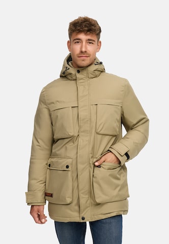 Manteau d’hiver 'INTardil' INDICODE JEANS en vert : devant