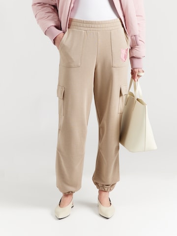 miss goodlife - Tapered Pantalón cargo en beige: frente