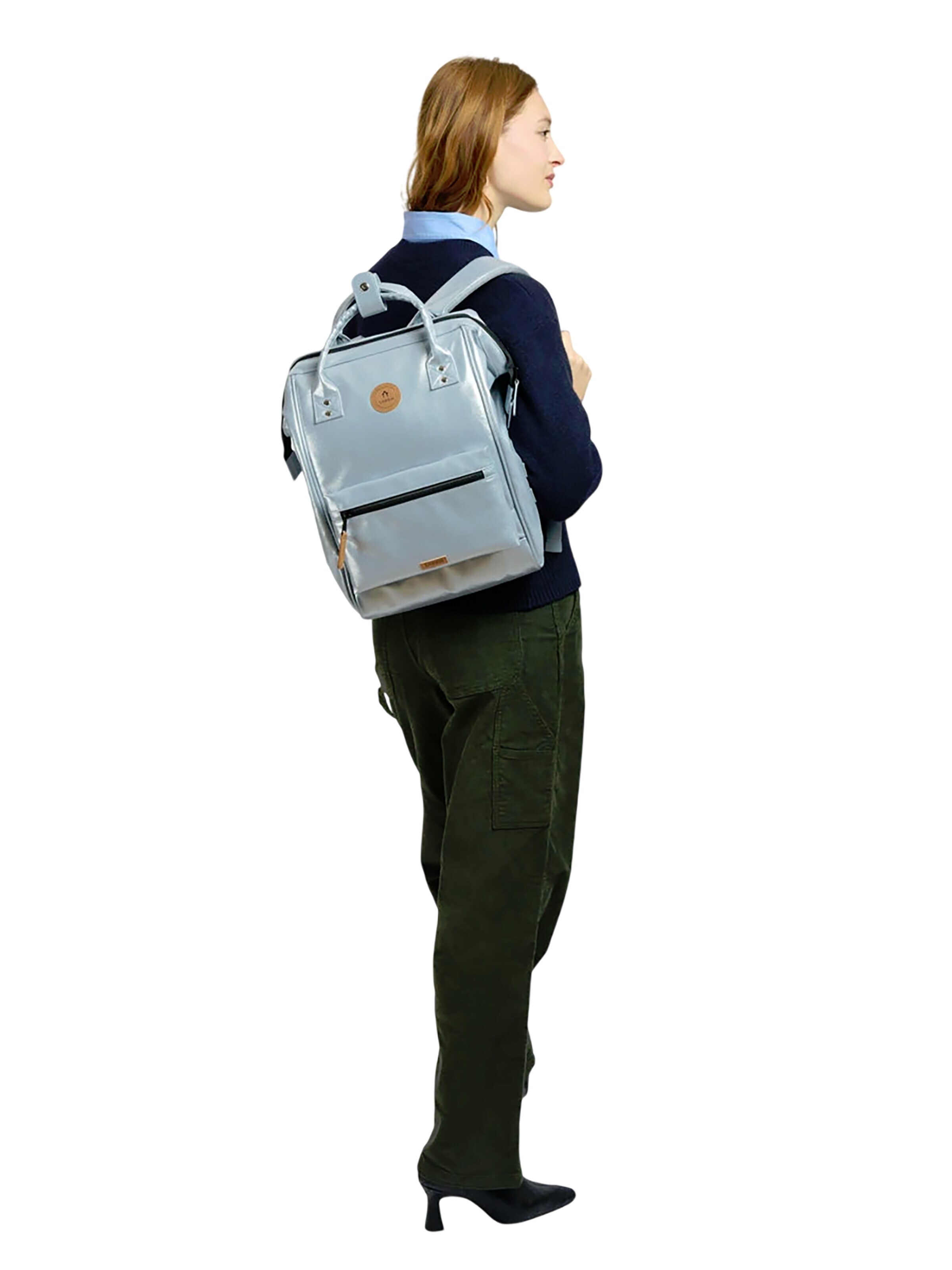 Cabaia Rucksack 'Medium Fiji'‌‌‌‌‌‌‌‌‌ in Silber: Vorderseite