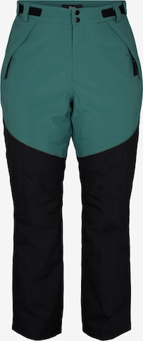 Zizzi Regular Outdoorbroek in Groen: voorkant