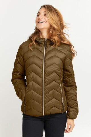 Fransa Between-Season Jacket 'PADMA' in Brown: front