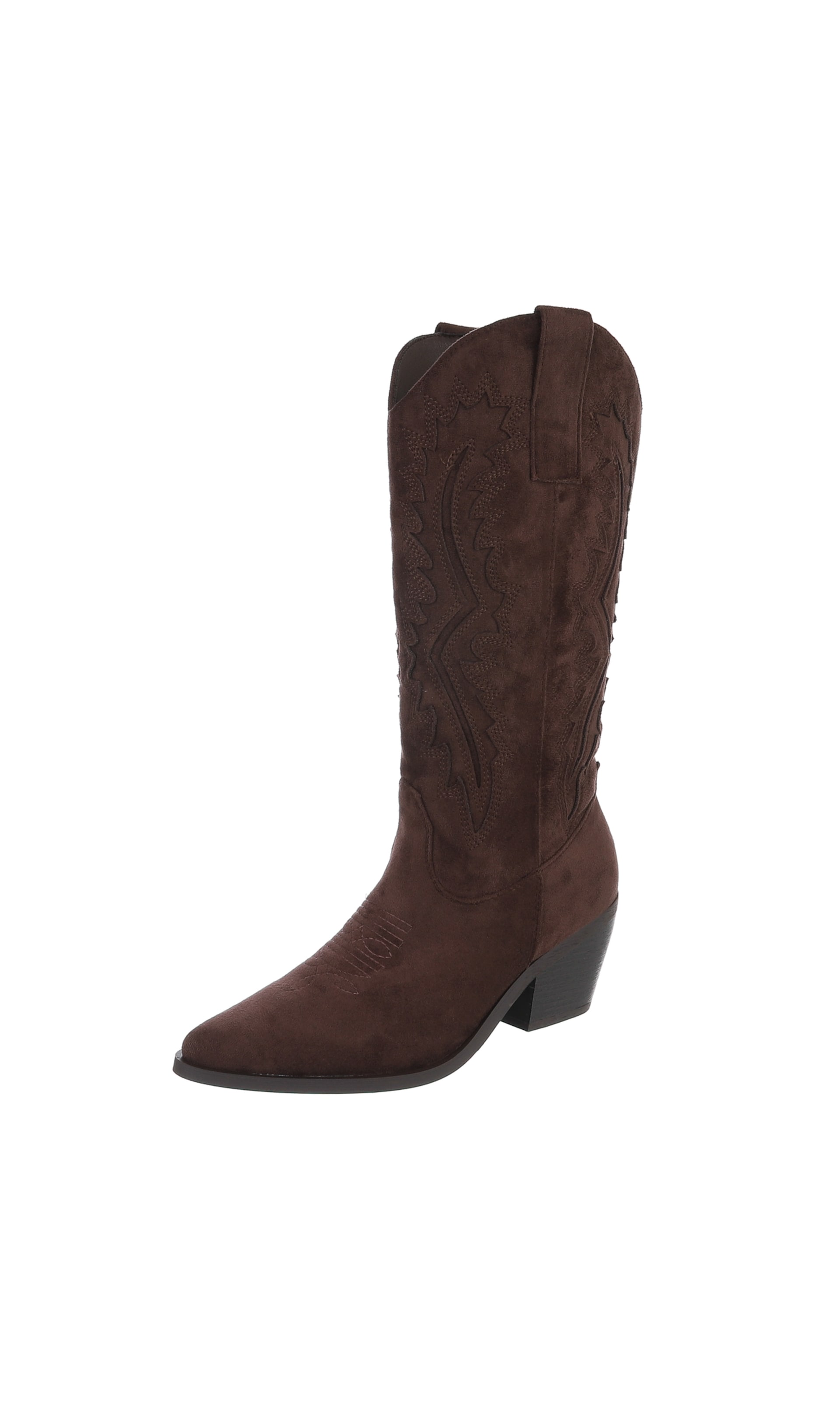 Ital-Design Cowboy Boots in Brown: front