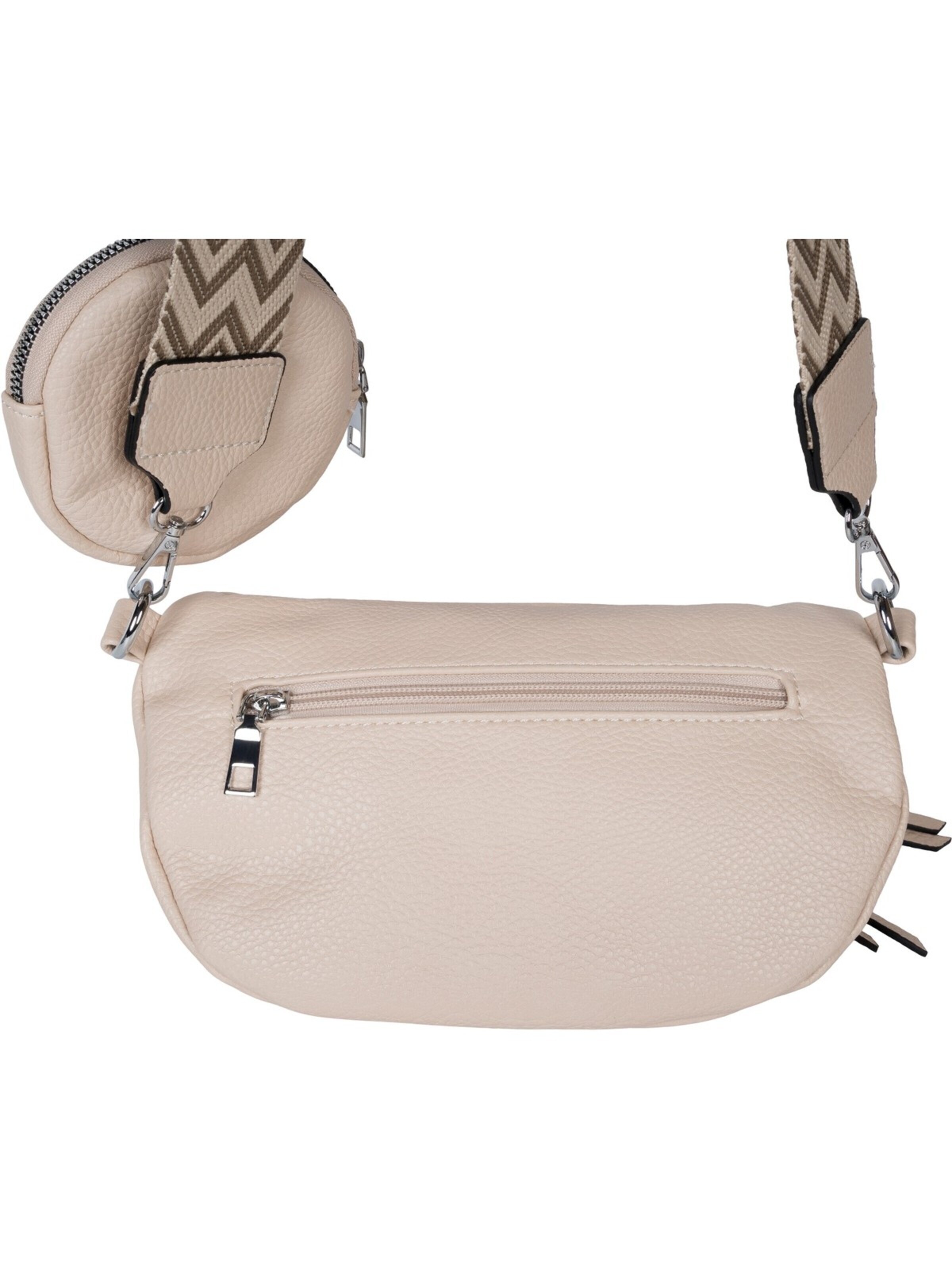 styleBREAKER Umhängetasche '2-Teiliges Set Halbmond Crossbody Bag'‌‌‌‌ in Beige