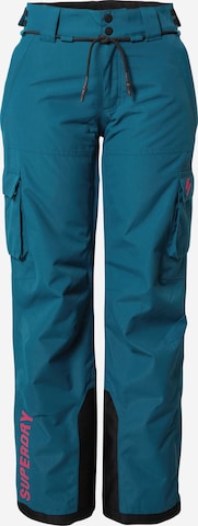 Superdry Snow Normální Sportovní kalhoty 'ULTIMATE RESCUE' – modrá: přední strana