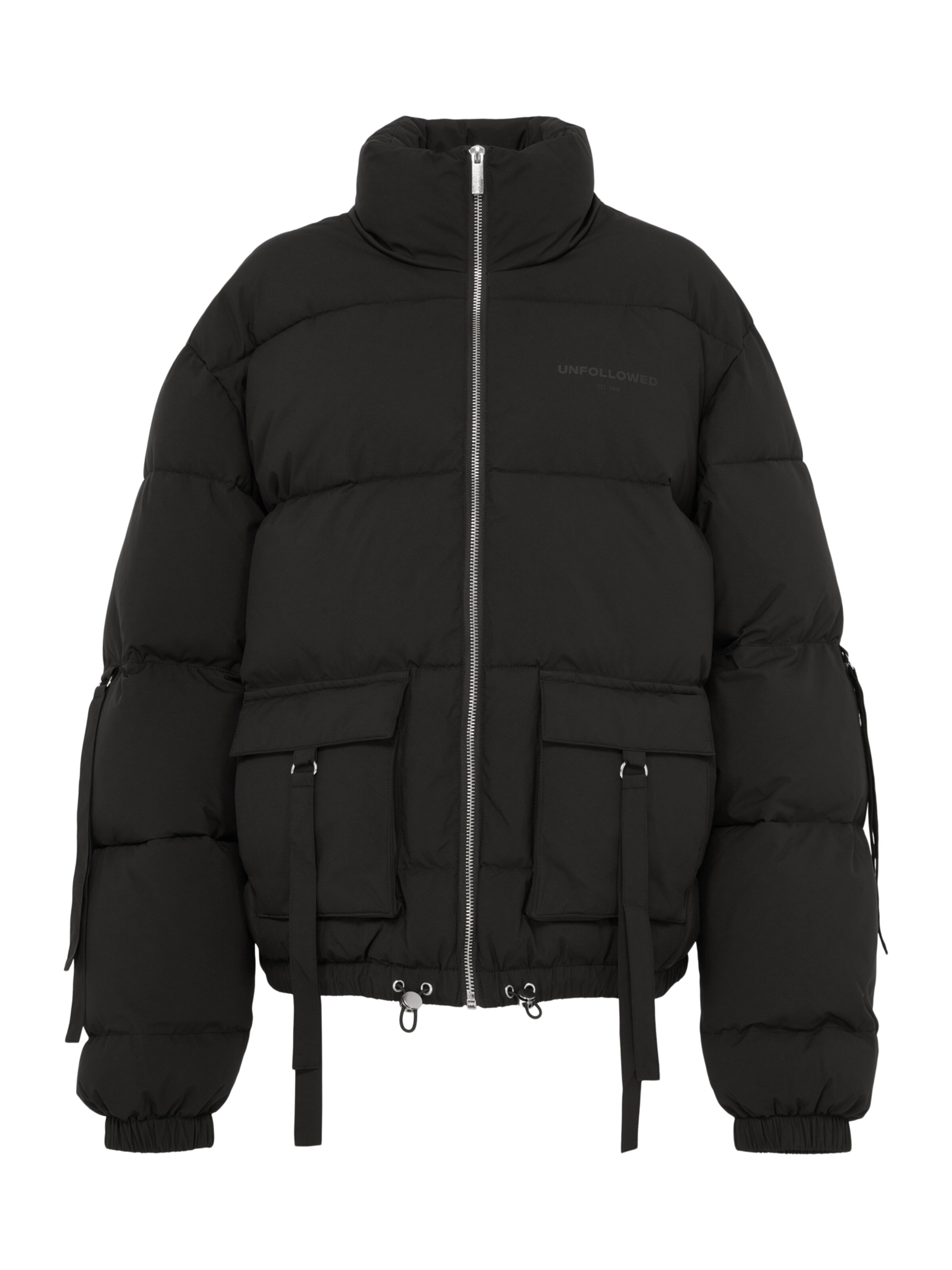 Giacca di mezza stagione 'THUNDER ' di UNFOLLOWED x ABOUT YOU in nero: frontale