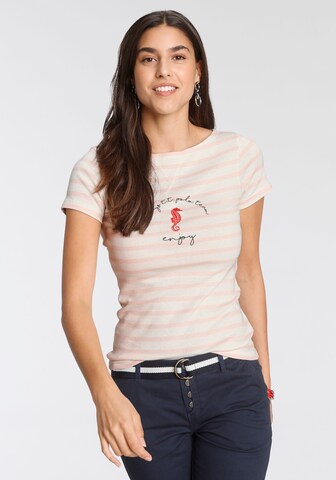 Tom Tailor Polo Team Shirt in Pink: front