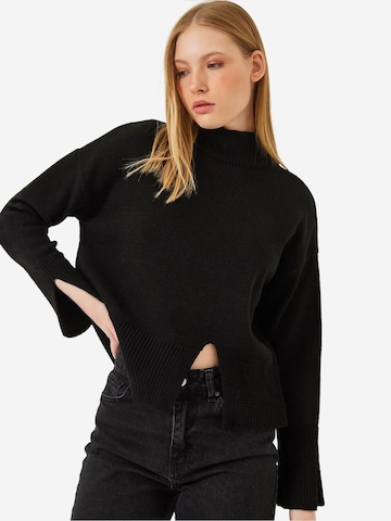 Pull-over Bianco Lucci en noir : devant
