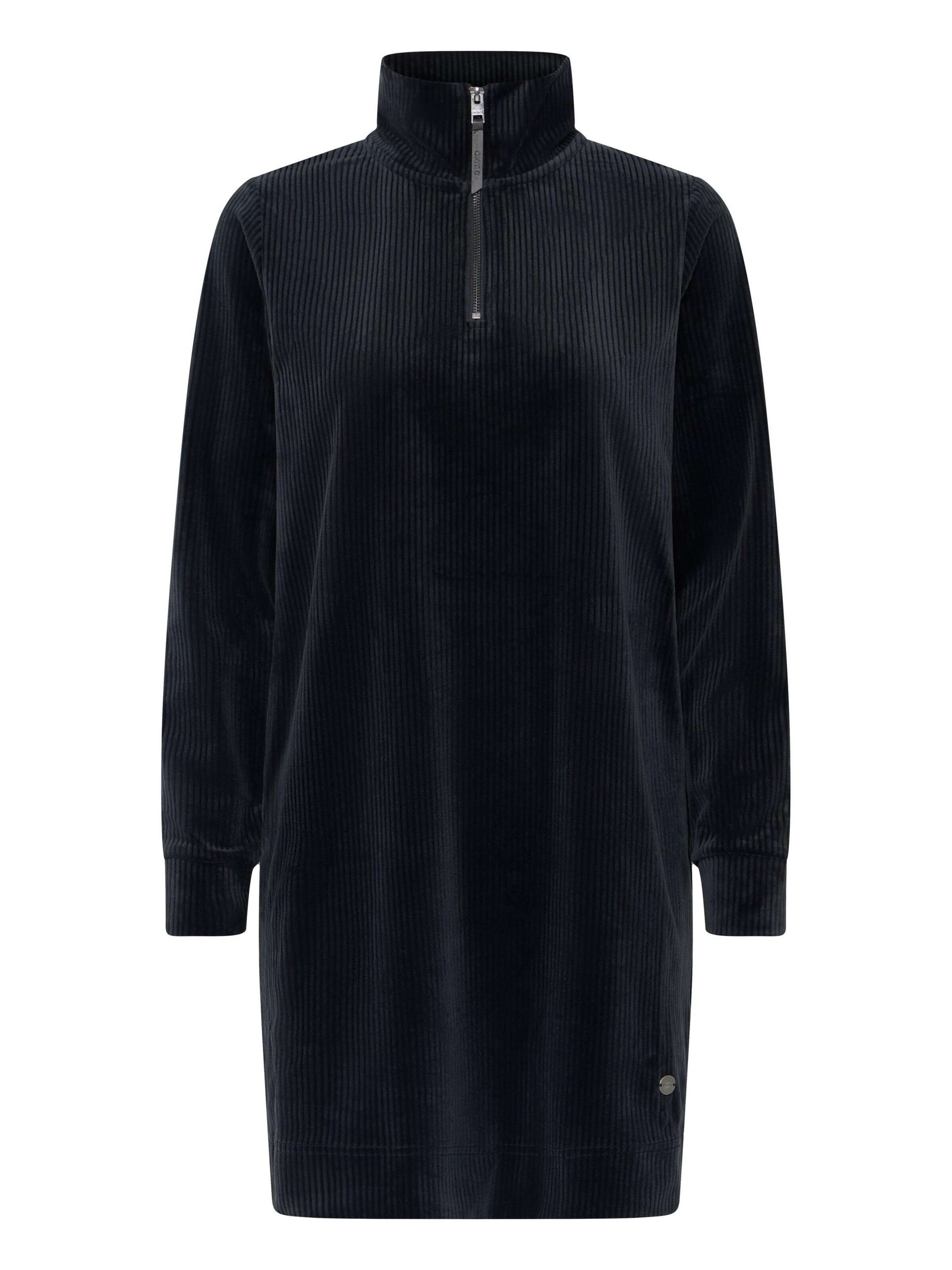 Oxmo - Vestido ' OXEBBA HALFZIP ' en negro: frente