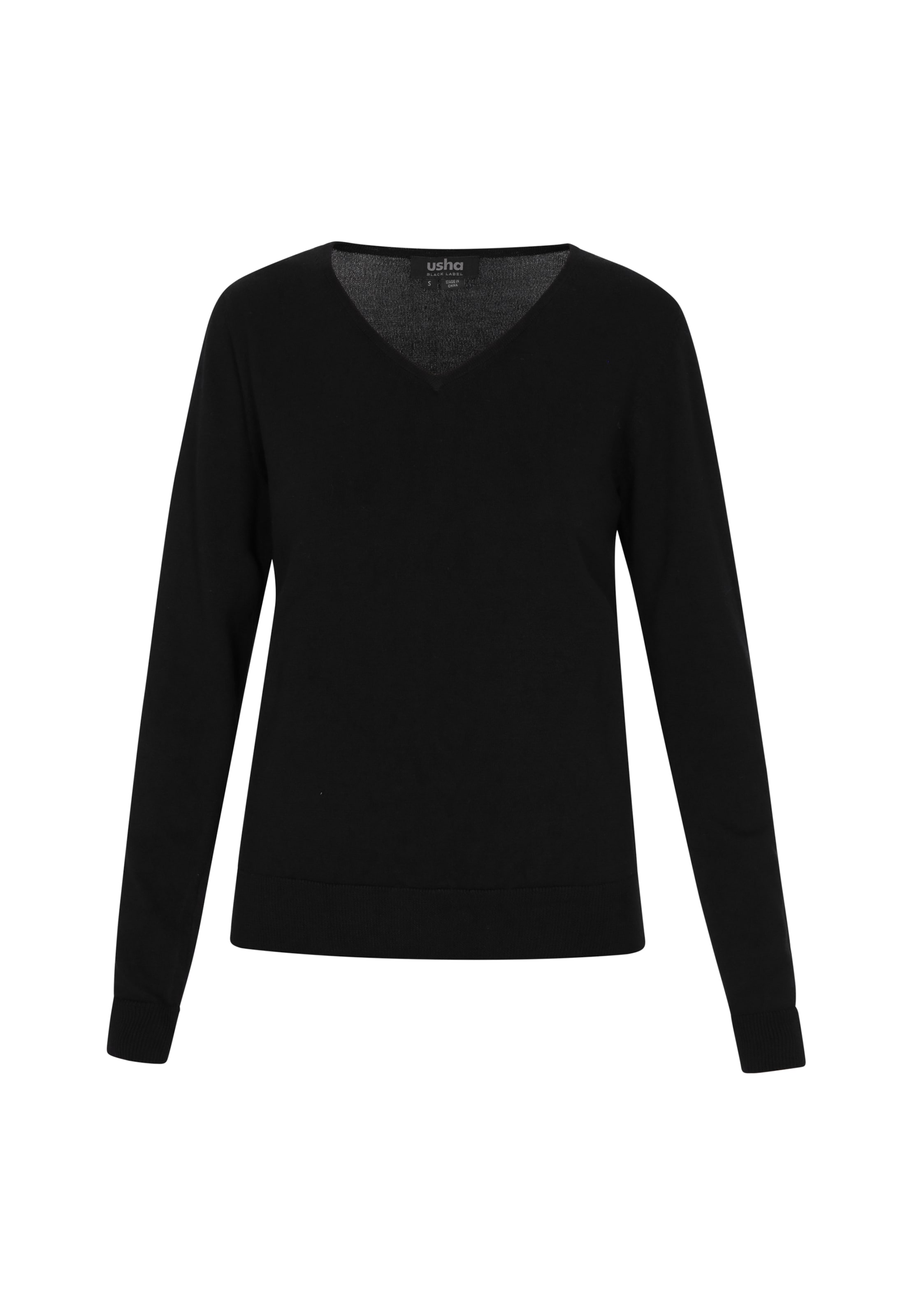 usha BLACK LABEL Trui in Zwart: voorkant