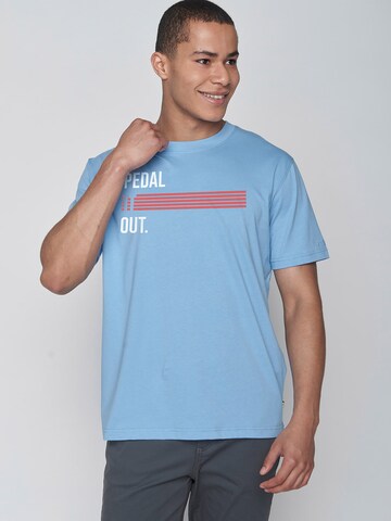 GREENBOMB Shirt 'Bike Pedal' in Blue: front
