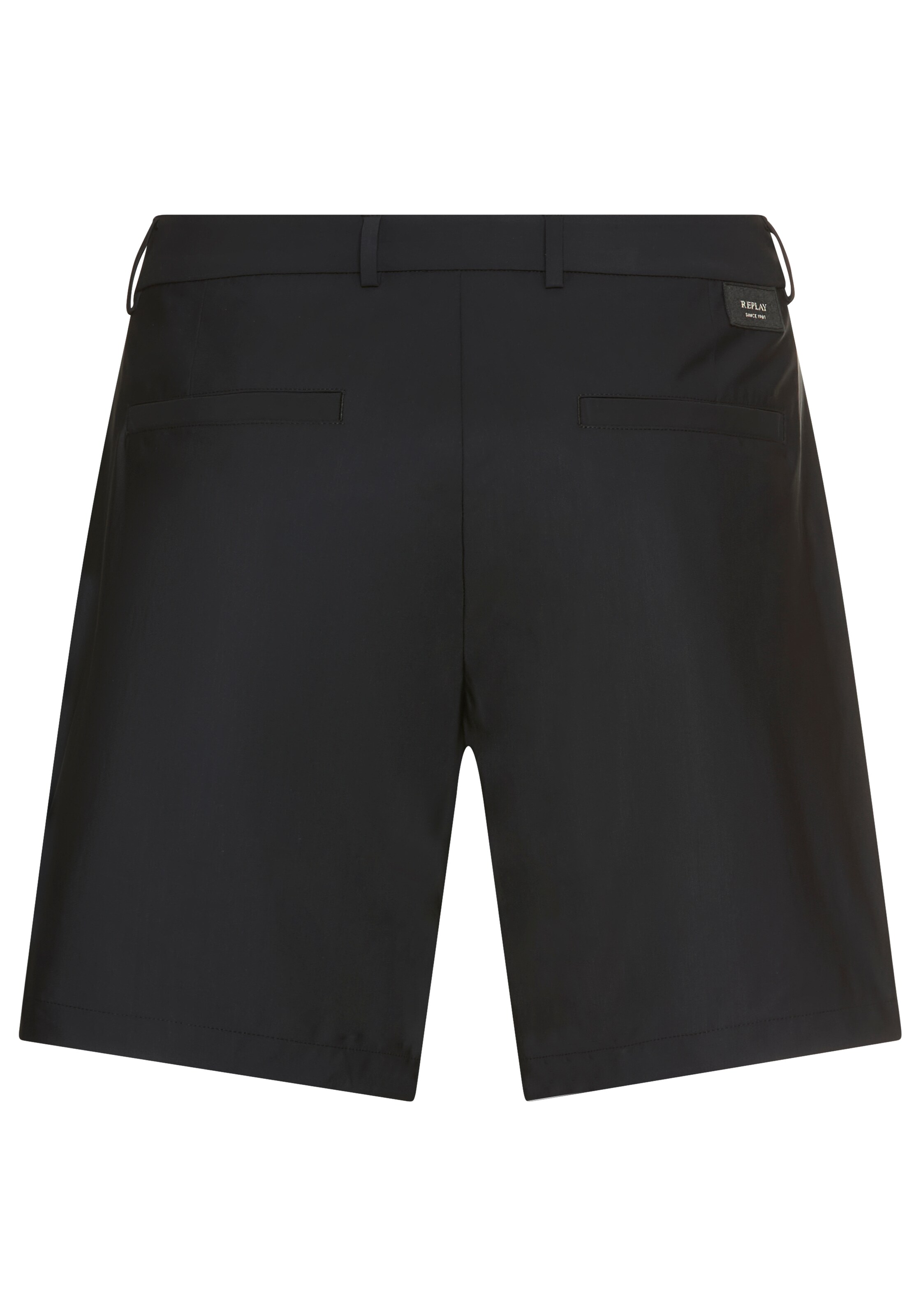 REPLAY Regular Chinoshorts in Schwarz