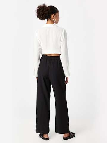 Monki Wide Leg Hose in Schwarz