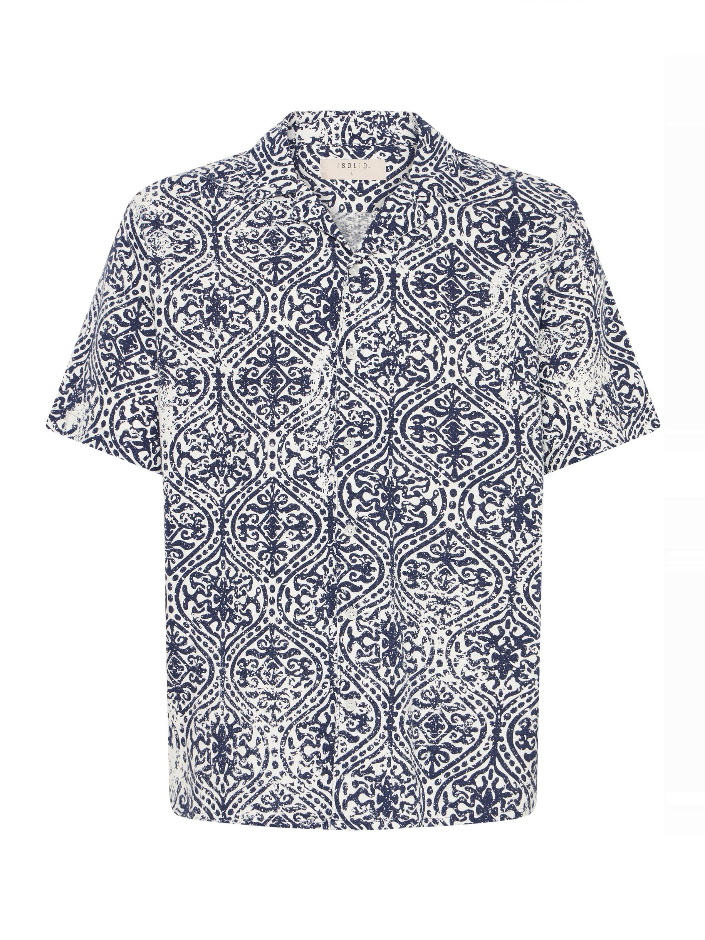 !Solid Comfort fit Button Up Shirt ' SDUwels ' in Blue: front