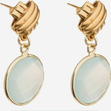 Gemshine Earrings 'Chalcedone' in Gold