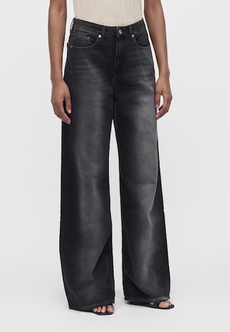 KARL LAGERFELD JEANS Bő szár Farmer - fekete: elől