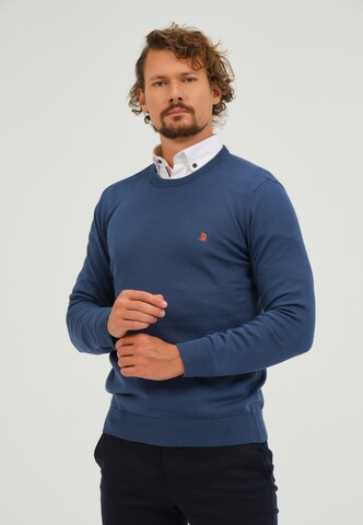 Pull-over Giorgio di Mare en bleu