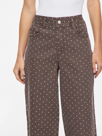 VILA Wide leg Jeans 'VIChia' in Bruin