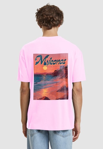 Mister Tee - Camisa 'Mykonos Mood' em rosa: frente