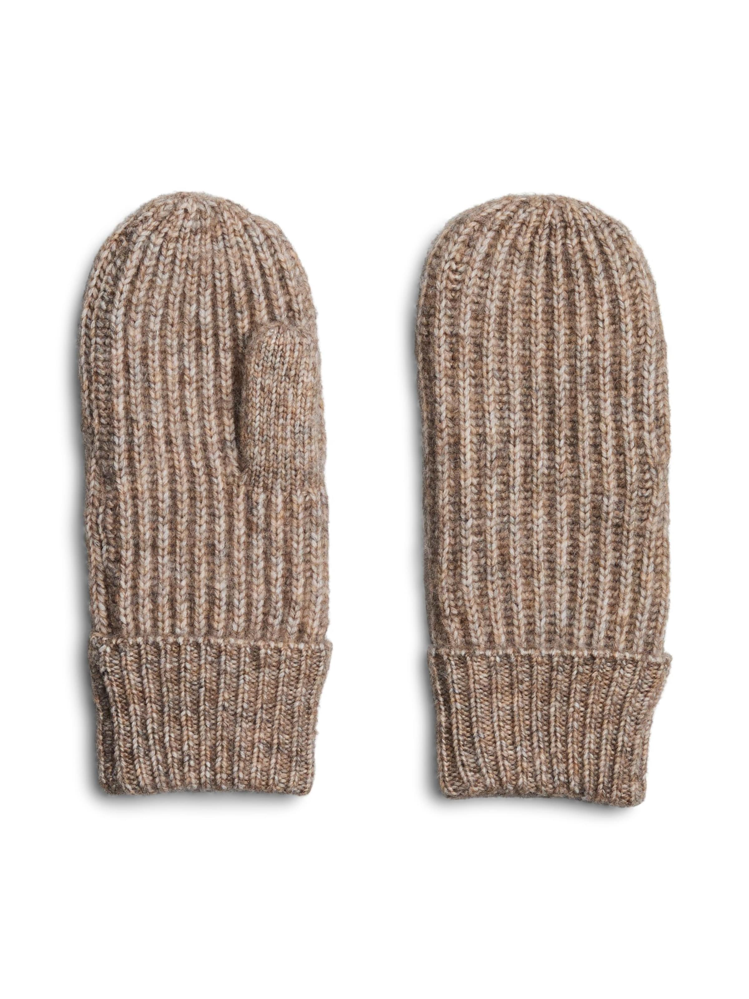 PIECES Fäustlinge 'PCMILLA' in Braun: Vorderseite