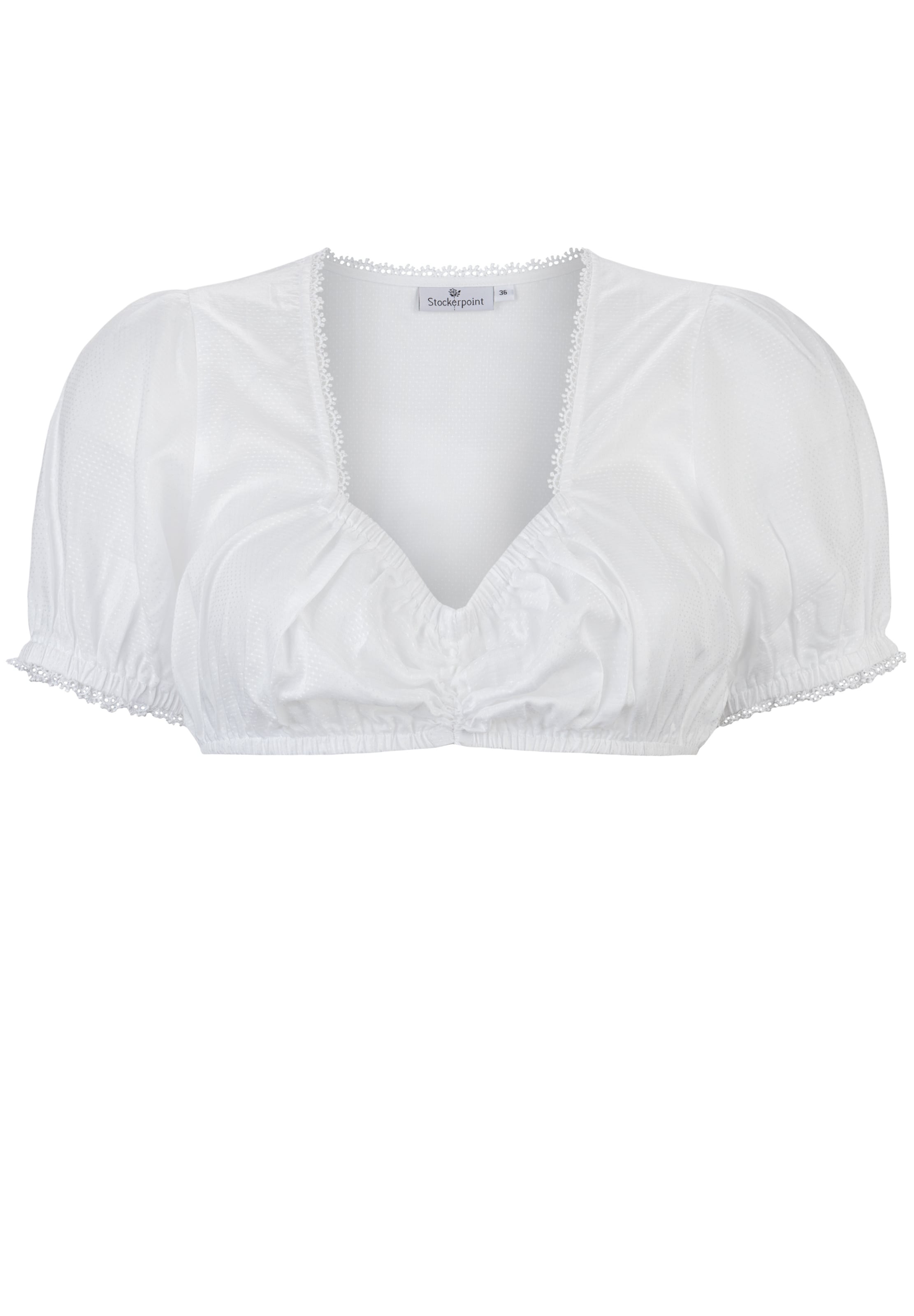 STOCKERPOINT Trachtenbluse 'Leana' in Weiß: Vorderseite